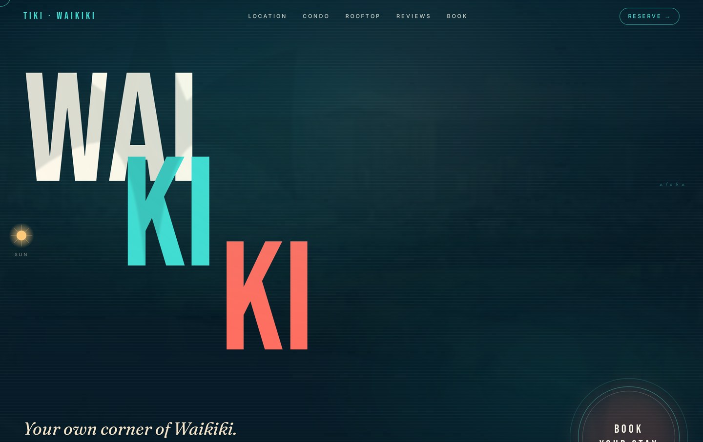 Custom Stay Story website designed for Tiki Waikiki in Waikiki, Hawai'i